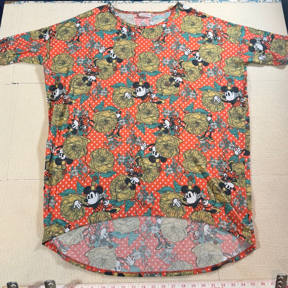 LulaRoe Women's Small Oversized Tunic T-Shirt Minnie Mouse Polkadot Stretch
